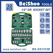 32 PCS 1/2′′Dr. Chrome Vanadium Ratchet Wrench Socket Set